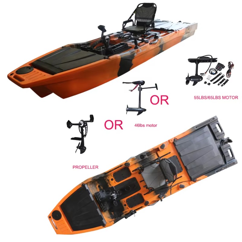Fishing Kayak Trolling Motor - Vicking 12.6FT Single Kayak Pedal Propeller