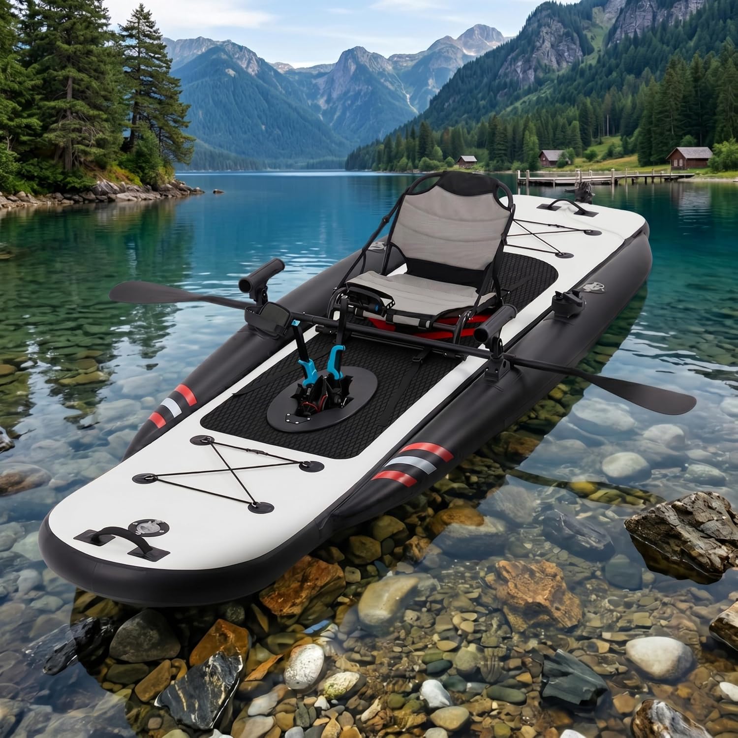 12ft Premium PVC Inflatable Fi - Fishing Kayak Seat review and price