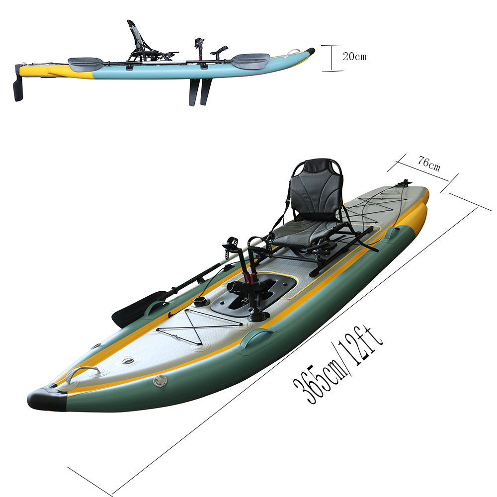 Pedal Propulsion Foldable Infl - Fishing Kayak Sit In review and price